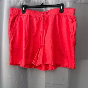 Nautica ladies linen shorts in pinkish coral. Size XXL